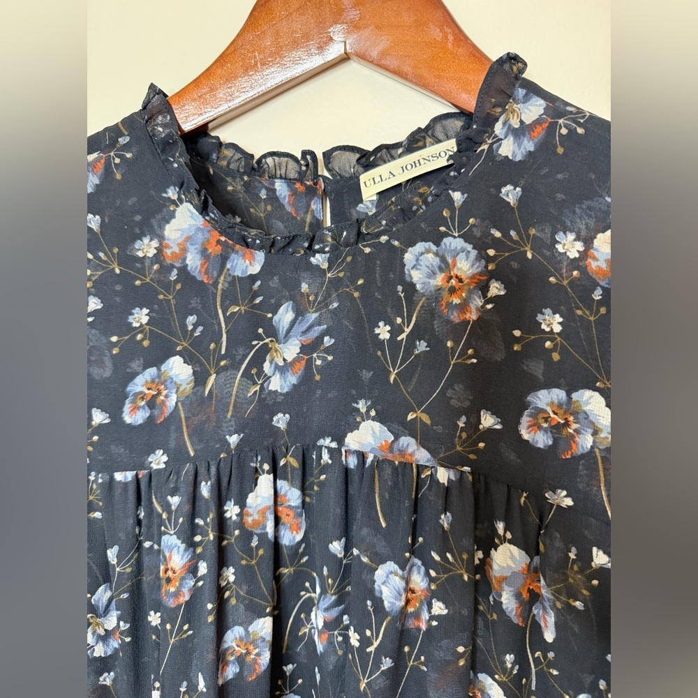 Ulla Johnson - Skye Floral Print Silk Georgette Dress - size 4 - Gorgeous - Picture 5 of 16